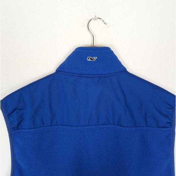 Vineyard Vines Windcrest Blue Grid Fleece Zip Up Vest Size M - Picture 5 of 8
